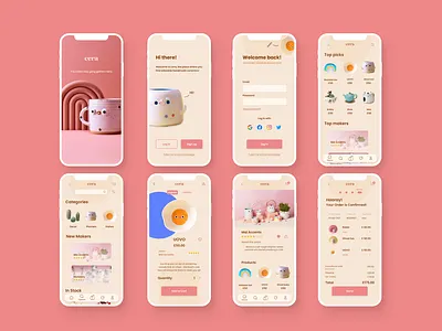 cera - app screens app design ecommerce product ui uidesign ux