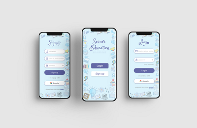 Secure Education app adobe illustrator adobe photoshop adobe xd design graphic design illustration ui design ux design