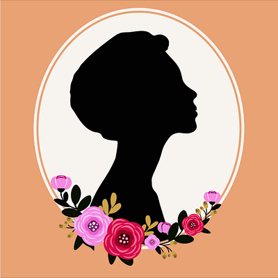 girl in frame art design graphic design icon illustration vector