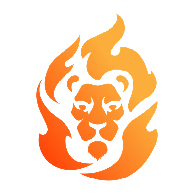 fire lion art awesome cool design fire gradient illustration illustrator lion vector