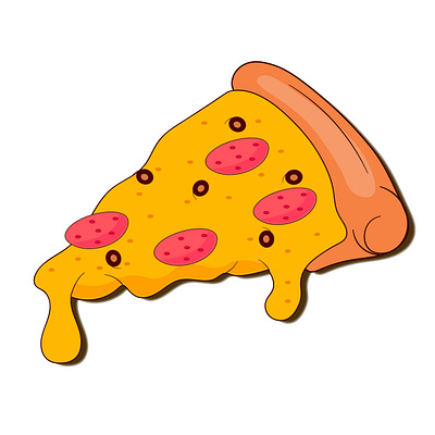 pizza animation art design flat icon illustration illustrator logo vector