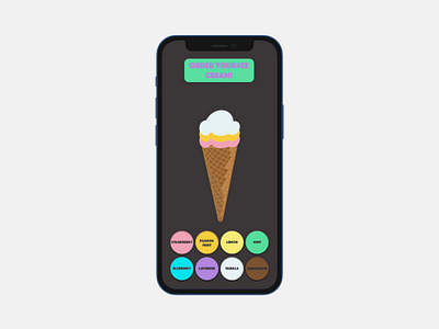 Ice cream - PieDay Playoff 2021 interactiondesign pieday playoff procreate protopie ui uidesign