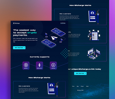 Bitcharge Redesign cryptocurrency design ui web