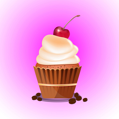 cup cake15 animation art design graphic design icon illustration illustrator logo vector