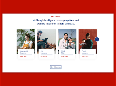 Services section for a website design landing ui ux web website design