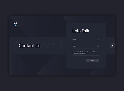 Web Weirdos Contact page black blue branding clean color contact contact form contact page contact us dark ui design logo minimal simple talk ui ux web website