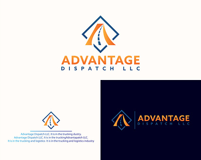 Advantage Dispatch LLC company logo flat logo design logistics logo minimalist logo modern logo trucking logo