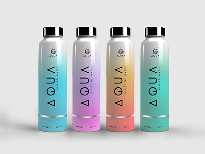 Aqua Water Bottle Design aqua blk water brand identity branding branding agency digital agency dubai dubai ui designer fancy water bottle gradient bottle gym water bottle infused water logo mineral water mineral water bottle packaged drinking water packaging pure mineral water water water bottle water branding