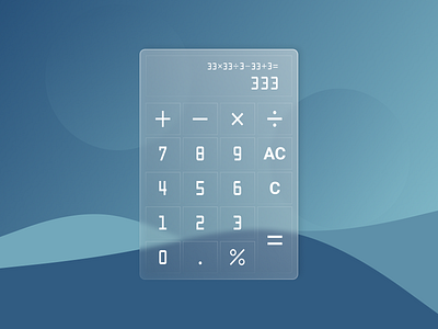 Daily UI - 004 : Calculator blue blue and white blue design blue gradient calculator calculator design calculator ui daily 100 challenge dailyui design figma frosted glass frosty glass calculator glass card glass effect glasseffect glassmorphic glassmorphism ui