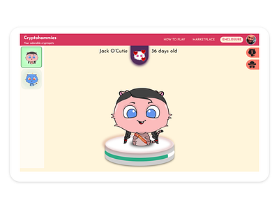 Enclosure blockchain cryptocollectibles uidesign