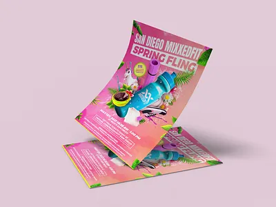 Fitness/Spring Party Flyer Design fitness flyer design graphic design jb design studio party flyer photoshop spring