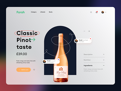 Wine boutique screen design clasictaste colorlytheme concept darktheme designideas designthinking figma idf inspiration pinot productdesign uiuxdesign userexperience userinterface whitetheme wine