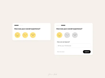 Feedback Form emoji feedback feedback form form review smiley ui ux