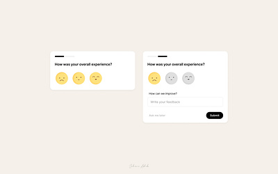 Feedback Form emoji feedback feedback form form review smiley ui ux