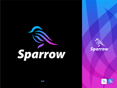 Sparrow - a Modern, Creative & Minimal logo Design for sale! app icon best logo design best logo designer best logo designer in dribbble best logo maker best logos branding conceptual logo creative logo logo logo design logo designer logo designer for hire logo designers logo inspirations meaningful logo modern logo rgb sparrow vector