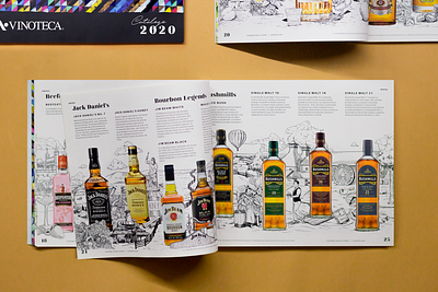 Catálogo Vinoteca 2020 artwork branding catalog design digitalart editorial editorial illustration illustration ilustración liqueur mexico photoshop wine