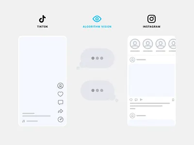Algorithm Vision ai algorithm animation app artificial intelligence data design feed instagram interface machine learning motion personalization product social tiktok ui ux web webdesign