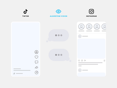 Algorithm Vision ai algorithm animation app artificial intelligence data design feed instagram interface machine learning motion personalization product social tiktok ui ux web webdesign