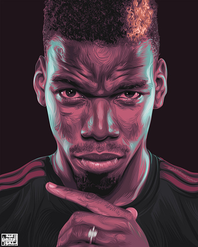 Paul Pogba Vector art a.taymour abdelrahman taymour art artwork design drawing drawings illustration vector art vector illustration