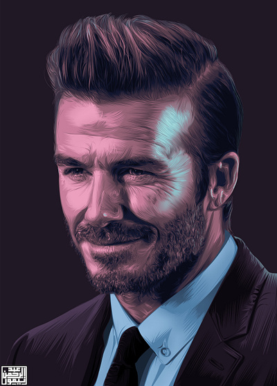 David Beckham Vector art a.taymour abdelrahman taymour art artwork design digital art drawing illustration painting photoshop vector art vexel art