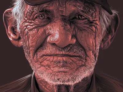 Old man Vector art a.taymour abdelrahman taymour art artwork digitalart drawing drawings graphic illustration vector art vector illustration