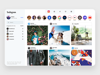 Instagram Web Concept app app design brand branding dashboard dashboard design dashboard ui design instagram instagram post interface interface design news feed social network ui ui ux ui design userinterface ux ux design