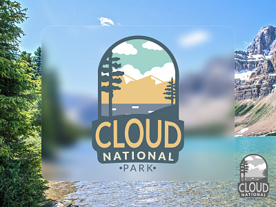 Cloud National Park Logo badge logo branding cloud dailylogo dailylogochallenge flat illustration logo logo design logo mark logodesign logomark national day vector