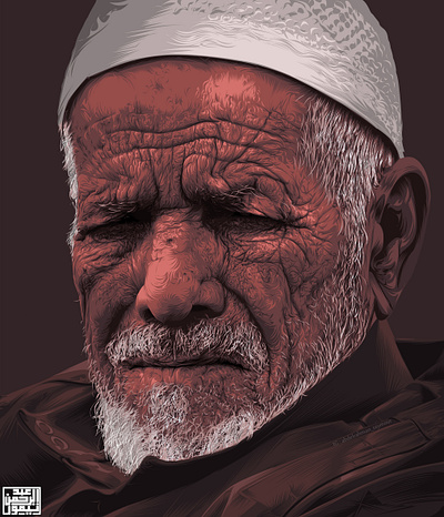 Old man "4" Vector art a.taymour abdelrahman taymour art artwork design drawing drawings illustration taymour vector art