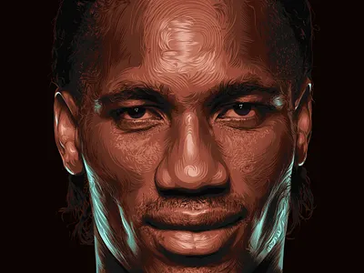 Didier Drogba Vector art a.taymour abdelrahman taymour art artwork drawing drawings illustration taymour vector art vexel art