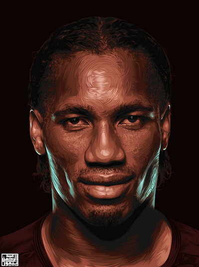 Didier Drogba Vector art a.taymour abdelrahman taymour art artwork drawing drawings illustration taymour vector art vexel art