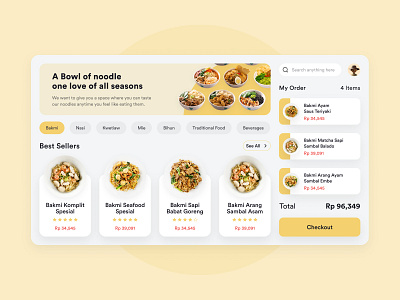 Bakmipedia Kiosk App design food food app food app ui food ui graphic design illustration kiosk noddle ui noodle order food ui ui design ui ux user experience user interaction user interface ux ux design vector