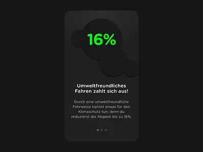 CO2IN App Onboarding Interaction animation app clean co2 dark flinto flow interaction interactions motion onboarding swipe ui ux