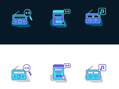 Radio Car App icon app flat icon icon set minimal ui website