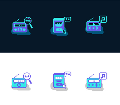 Radio Car App icon app flat icon icon set minimal ui website