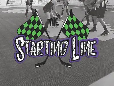 Starting Line Dek Hockey illustration illustrator logo logodesign vector
