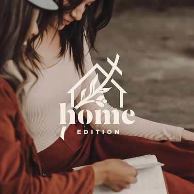 Home Edition bible study brand branding cross floral flower groups hands home house leaves logo logos women