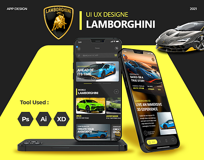 Lamborghini App [ UI UX Design ] adobe xd app car design illustration lamborghini ui ui ux design user experience user interface