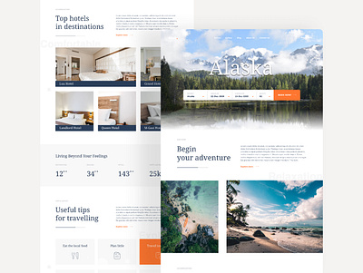 Blink - Travel Landing Page creative design elegant landingpage minimalism travel ui uidesign ux webdesign website