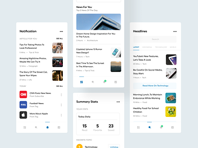 News - Mobile app android app app design clean ios minimal mobile mobile app news news app simple ui userinterface ux