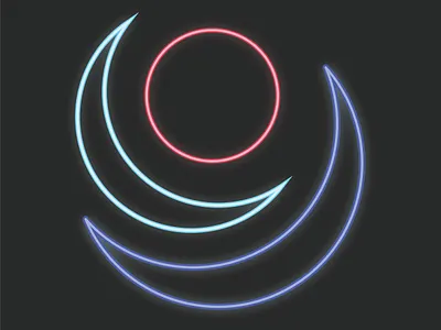 Glowed branding design icon illustration vector