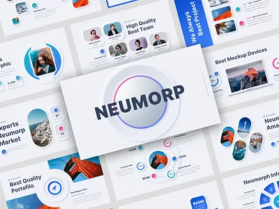 Neumorph - Neumorphic Corporate Business Presentation Template 2021 brand identity branding business chart company profile consulting corporate creative design ecommerce infographic mockup neumorphic neumorphic design personal branding project startup trendy trendy design