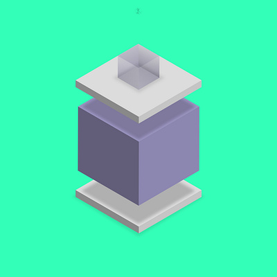 CUBE EFFECT 3d art creative creativity design illustration illustrator isometric isometric art isometry logo photoshop