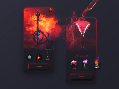 Hookah Relax Mobile App 3d animation branding chart ctypto dailyui darkmode dashboard design icon illustration interface landingpage layout mobile trendy typography ui vector web