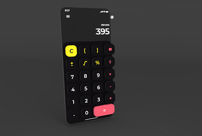 3D Calculator 3d 3d illustration calculator calculator design calculator ui clean clean design dark mode design first minimal minimalism minimalist ui
