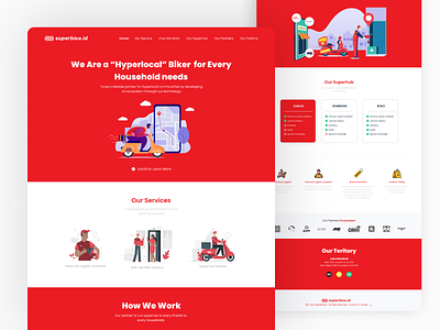 Superbike landingpage landingpage shipping startup web design