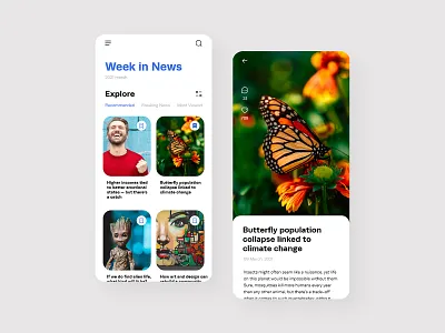 news app app design flat graphic icon minimal news typography ui ux vector