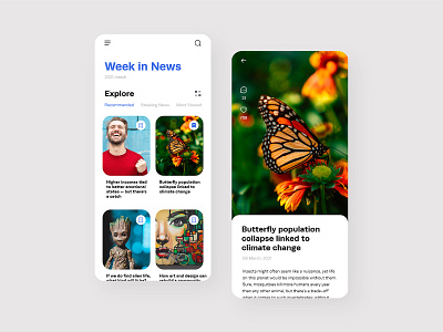 news app app design flat graphic icon minimal news typography ui ux vector