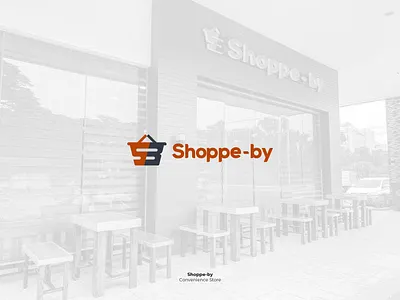 Shoppe-by basket branding convenience store design logo shop shoppe