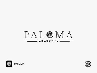 Paloma Logo bistro classic logo cook dining elegant logo food leaves logodesign logotype nature restaurant restaurant branding serif font serif logo vintage logo
