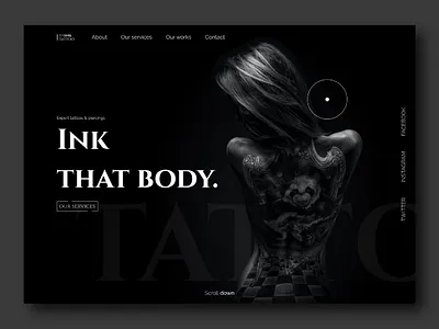 Think Tattoo design tattoo tattoo shop tattoo studio tattoo webdesign tattoo website tattoos ui uidesign webdesign website website design